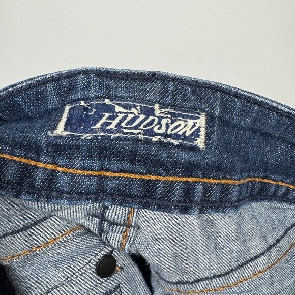 Hudson Women's Low Rise Flare Denim Jeans Sz 27 Y2K Dark Blue - Picture 5 of 6